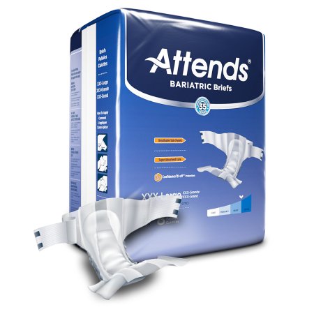Adult Briefs - Attends Bariatric Disposable Tabbed Briefs Heavy Absorbency