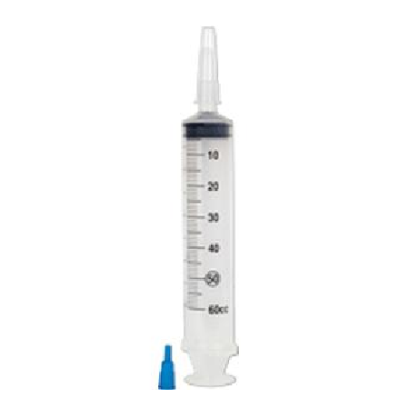 Irrigation Syringe - Cardinal Health Flat Top Catheter Tip with Tip Protector 60 mL Sterile