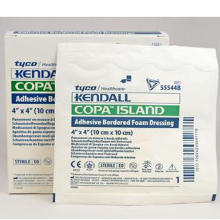 Foam Dressing - Cardinal Health Kendall Non Adherent with Border 4" x 4"