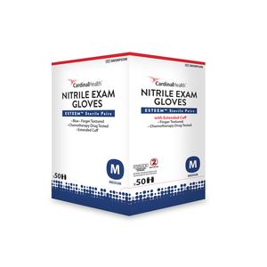 Gloves Nitrile Sterile - Cardinal Health Esteem Sterile (Pairs), Powder-Free, Nitrile Exam Gloves, 50 pairs/box