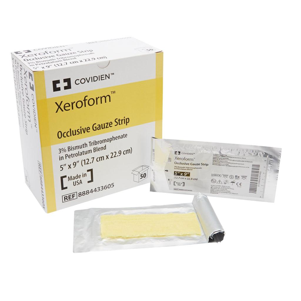 Occlusive Xeroform Petrolatum Impregnated Dressing - Strip 5 X 9 Inch Sterile