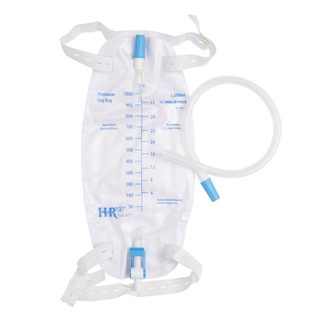 Urinary Leg Bag - TruCath Premium With Flip Valve Sterile Vinyl / Flocked