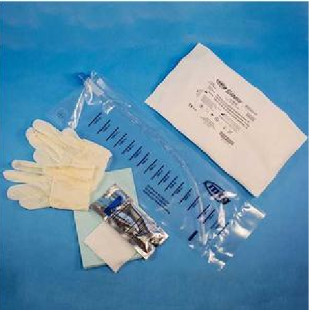 Intermittent Catheter - MTG EZ-Advancer Closed System Firm Intermittent Catheter Kit with Catheter and BZK Wipe, Sterile, Latex-free