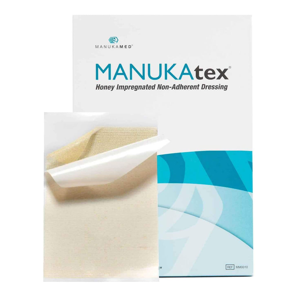 Honey Impregnated Wound Dressing - MANUKAtex Rectangle 4 X 5 Inch Sterile