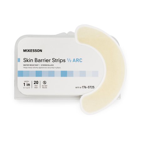 Skin Barrier Strip - Moldable, Standard Wear Adhesive Universal System Hydrocolloid 1/2 Curve 1 Inch W