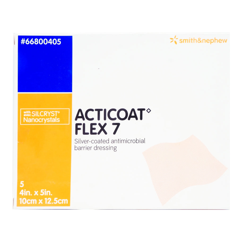 Silver Barrier Dressing - Acticoat Flex 7 4 X 5 Inch Rectangle Sterile