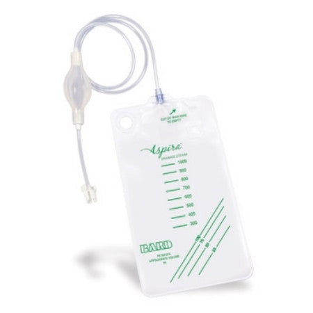 Lung Drain Bag Aspira w/pump 1 liter by Bard