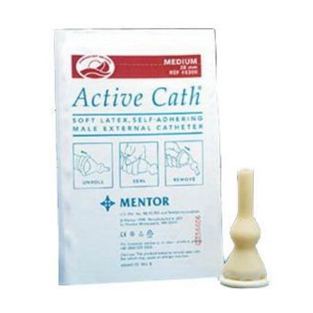 Male External Catheter - Active Cath Male w/Wide Watertight Adhesive Seal, Extended Wear, Latex