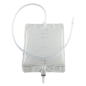 Coloplast Bedside Drainage/Leg Bag with Anti-Reflux Valve 1500mL, Latex-Free, , Pre-Attached 36" Anti-Kink Tubing, Cloth Backing