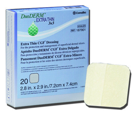 Hydrocolloid Dressing - DuoDERM Extra Thin Square Sterile GO Medical Hydrocolloid Dressing - DuoDERM Extra Thin Square Sterile GO Medical