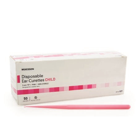 Ear Curette - Single-ended Handle with Grooves 3 mm Tip Round Tip