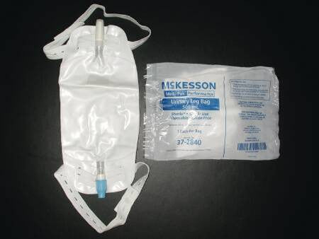 Leg Bag - anti reflux valve, screw drain