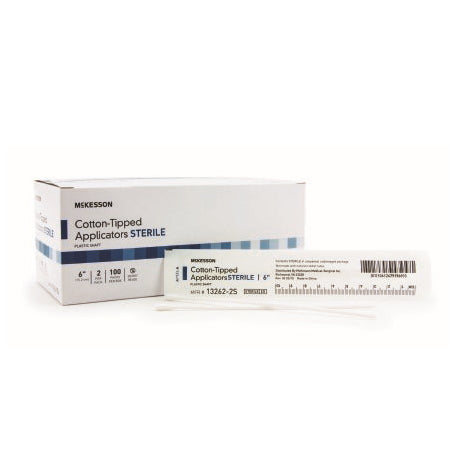 Swabstick - McKesson Cotton Tip Plastic Shaft 6 Inch Sterile 2 Pack