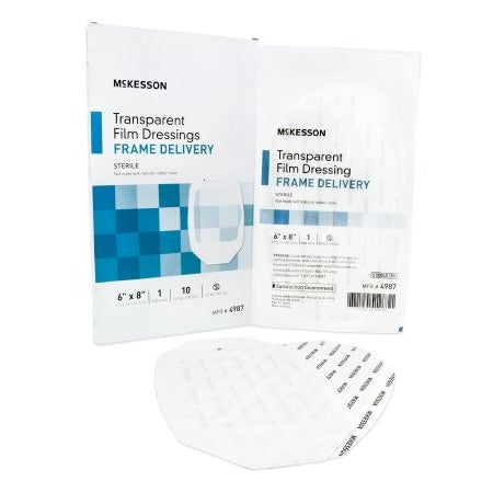 Transparent Film Dressing - McKesson Octagon 6 X 8 Inch Frame Style Sterile
