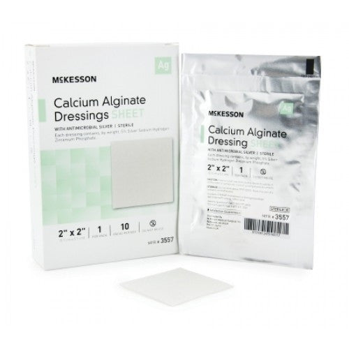 Wound Dressing - Calcium Alginate Dressing with Silver Sterile GO Medical Wound Dressing - Calcium Alginate Dressing with Silver Sterile GO Medical