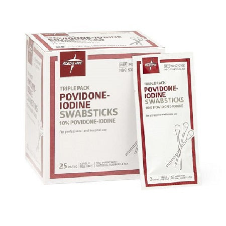 Povidone Iodine Swabsticks - 10% USP Swabstick (3/Pk)