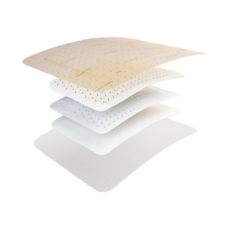 Silicone Foam Dressing - Mepilex Border 6 X 6 Adhesive with Border Ste  GO  Medical