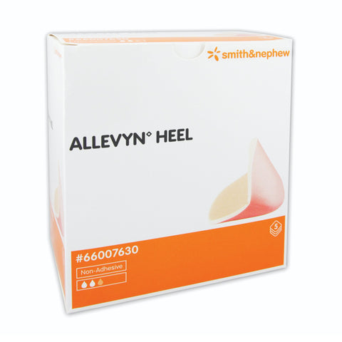 Foam Dressing Heel - Allevyn 4.5 X 5.5 Inch Without Border Film Backing Non adhesive Heel Sterile