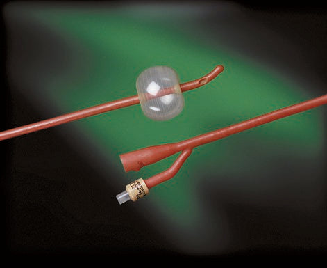 Foley Catheter - Bardex Lubricath 2-Way Coude Tip 5 cc Balloon 18 Fr. Hydrophilic Polymer Coated Latex