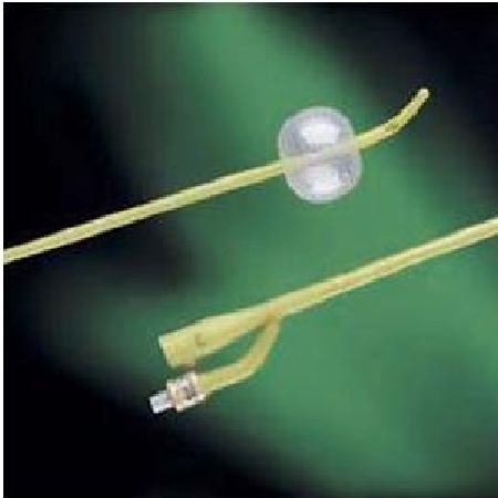 Foley Catheter Infection Control - Lubri-Sil I.C. 2-Way Coude Tip 5 cc Balloon 16 Fr. Antimicrobial Coated Silicone