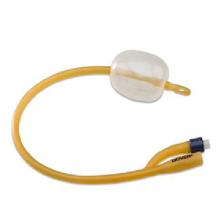 Indwelling Catheter - Cardinal Health Dover Hydrogel Coated Latex Foley Catheter, 2-Way, 5mL Capacity, 20Fr