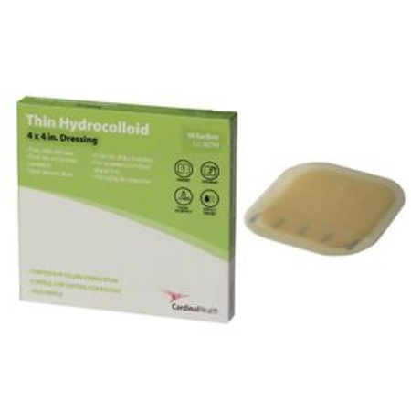 Hydrocolloid Dressing - Cardinal Health Thin 4" x 4"