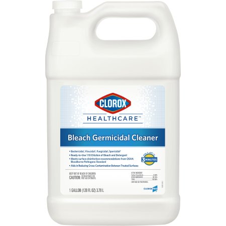 Clorox Healthcare® Bleach Germicidal Surface Disinfectant Cleaner Refill Manual Pour Liquid 1 gal. Jug NonSterile
