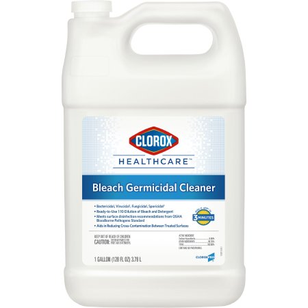 Clorox Healthcare® Bleach Germicidal Surface Disinfectant Cleaner Refill Manual Pour Liquid 1 gal. Jug NonSterile