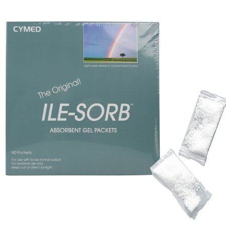Ostomy Absorbent Gel Packet - The Original Ile-Sorb, Cymed Ileostomy Pouch, 90 Packets