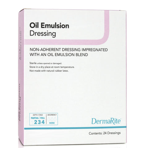 Oil Emulsion Impregnated Dressing - DermaRite Square 3 X 3 Inch Sterile