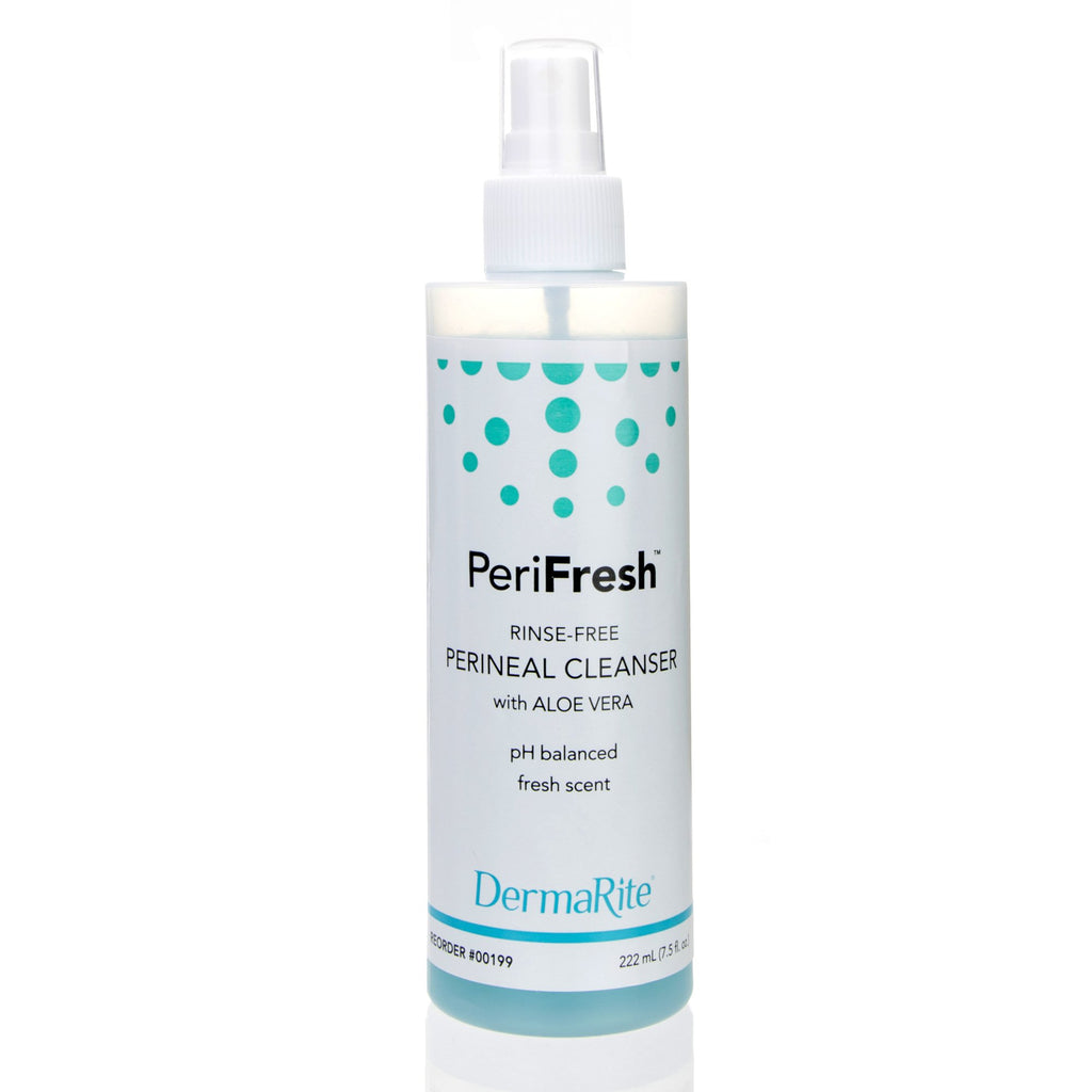 Rinse-Free Perineal Wash - Incontinence Care PeriFresh Liquid 7.5 oz. Pump Bottle Scented