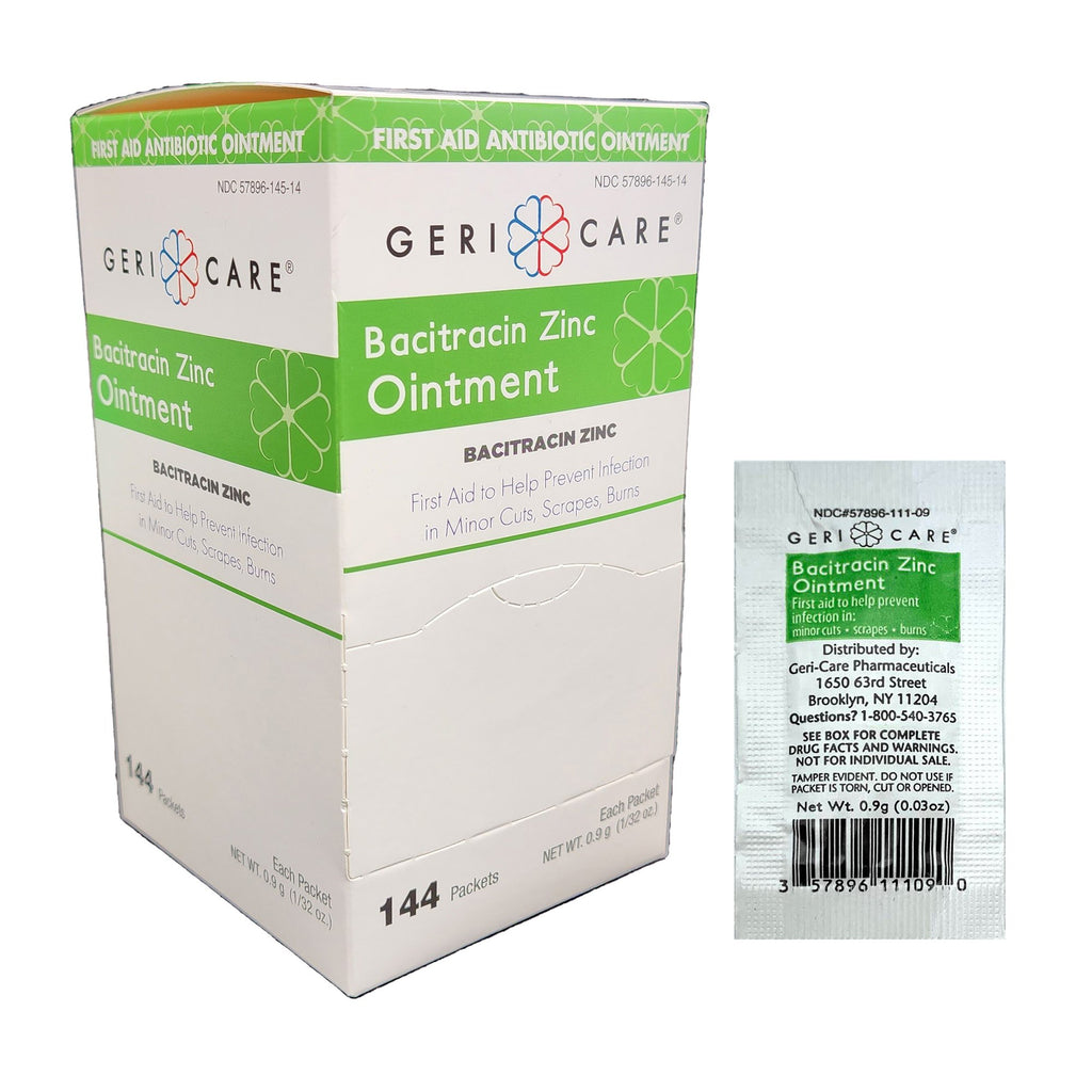 First Aid Antibiotic Ointment - Bacitracin Zinc 0.9 Gram Individual Packet