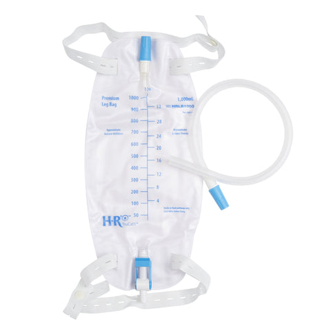Urinary Leg Bag - TruCath Premium With Flip Valve Sterile Vinyl / Flocked