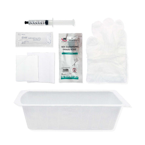 Insertion Tray - TruAdvance Foley Insertion Tray with 10mL Water Syringe and BZK Swabsticks