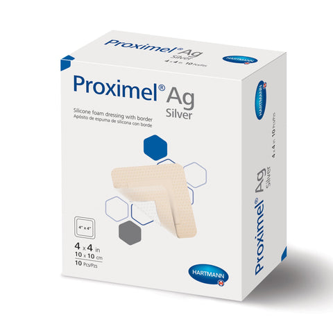 Silver Foam Dressing - Proximel Ag 4 X 4 Inch Square Sterile