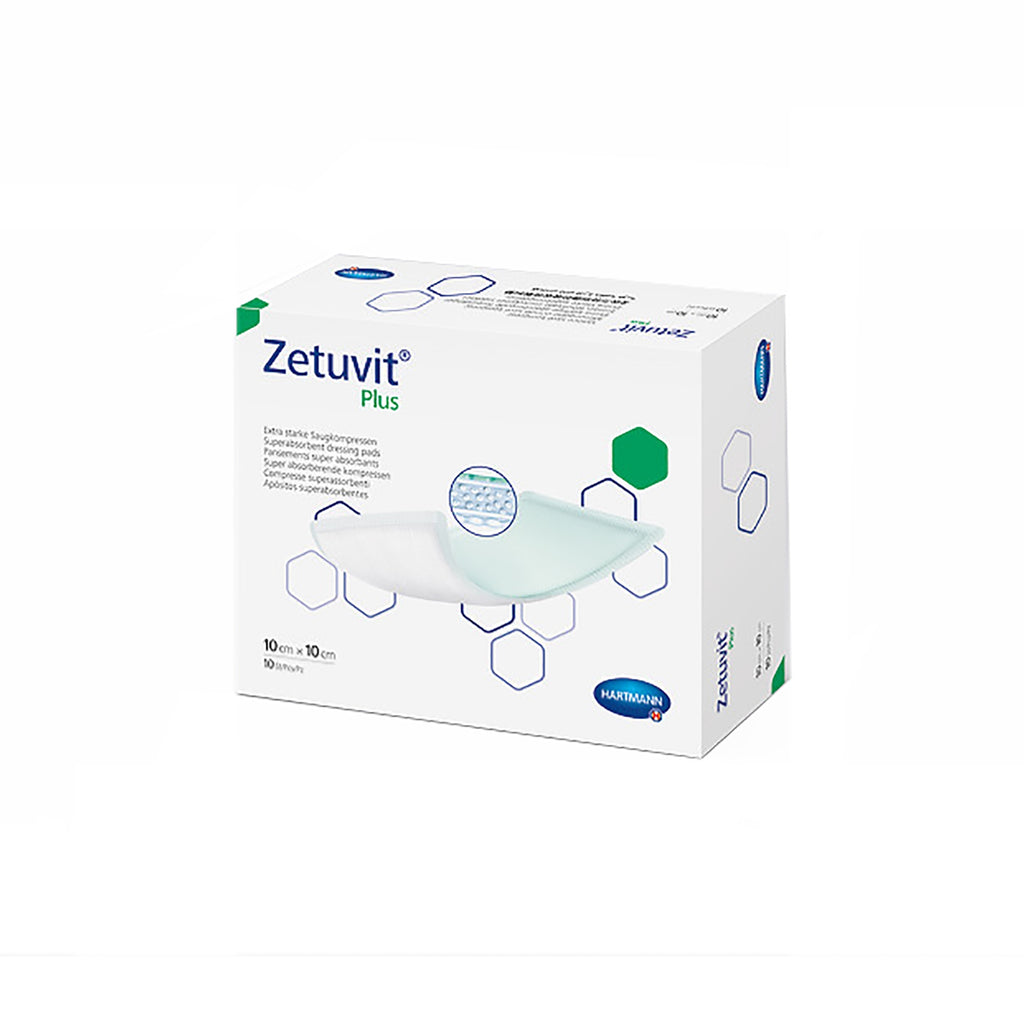 Super Absorbent Dressing - Zetuvit® Plus 4 X 4 Inch Square w/o border