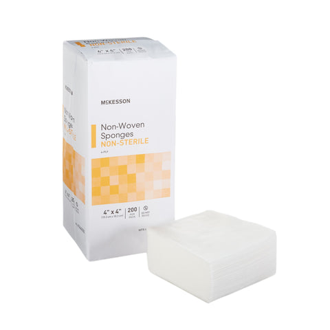 Gauze Pad - Non-Woven Gauge Sponge Polyester / Rayon 4 Ply Square Non Sterile