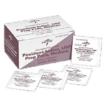 Povidone Iodine Prep Pads - Medline Prep Pad 10% USP