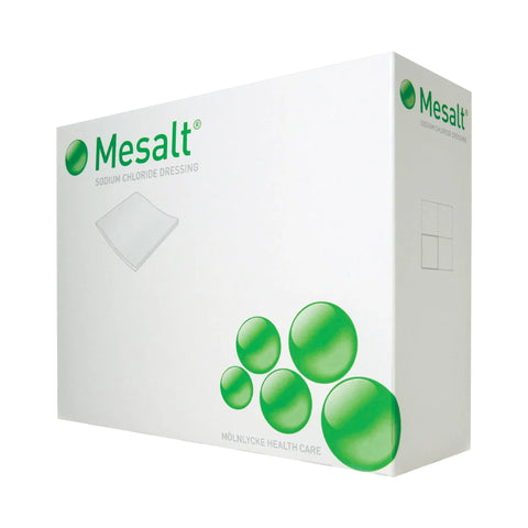 Sodium Chloride Impregnated Dressing - Mesalt Square 6 X 6 Inch / 3 X 3 Inch Folded Sterile