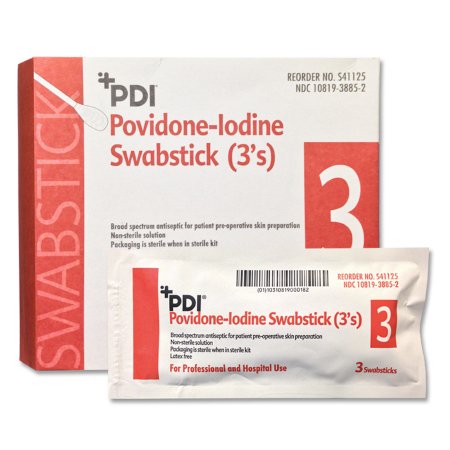 Povidone Iodine Swabstick - PDI 10% Strength Povidone-Iodine 3 Swabstick Packet