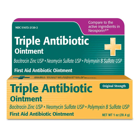 First Aid Triple Antibiotic Ointment - Antibacterial Ointment 1 oz. Tube