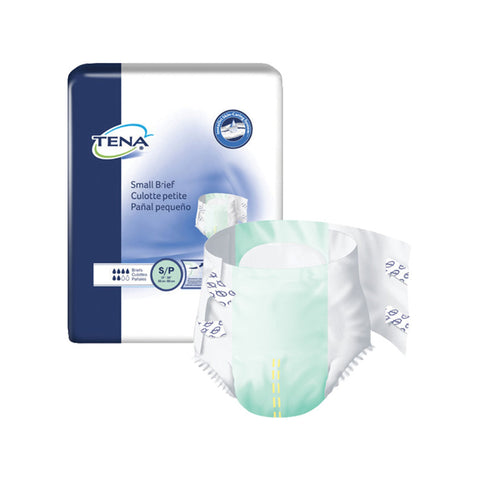Adult Briefs - Incontinence Brief TENA ProSkin Plus Adult Small Unisex Disposable Moderate Absorbency