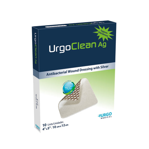 Silver Dressing - UrgoClean Ag 4 X 5 Inch Rectangle Sterile