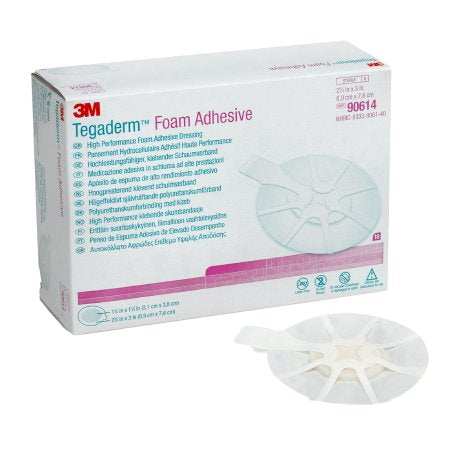 Foam Dressing - 3M Tegaderm High Performance Oval Adhesive with Border Sterile