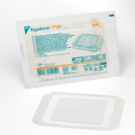 Adhesive Wound Dressing - Composite Dressing Adhesive 3M Tegaderm 6 X 6 Inch Film 4 X 4 Inch Pad Sterile