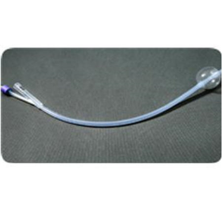 Indwelling Catheter - Amsino AMSure 100% Silicone 2-Way Foley Catheter Reinforced Tip, Sterile