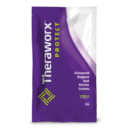 Rinse-Free Bath Wipe - Theraworx Protect Advanced Hygiene Barrier System Lavender Scent 8 Count