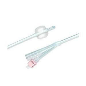 Foley Catheter Kendall Dover™ 2-Way Silicone 16Fr 16" L, 5 cc Balloon Capacity, Standard Rounded Tip, Uncoated, 100% Silicone, Latex-Free