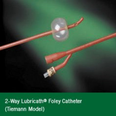 Bardex® Lubricath® Tiemann 2-Way Foley Catheter 24Fr, 5cc Balloon Capacity