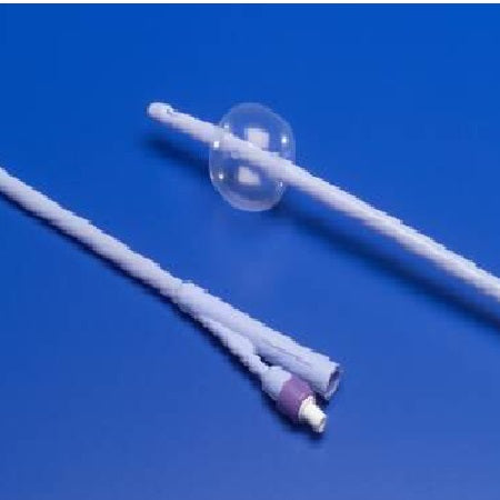 Indwelling Catheter - 100% Silicone Foley Catheter Dover 2-Way Standard Tip 5 cc Balloon